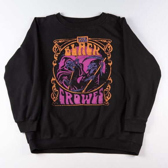 The Black Crowes Sweatshirt Womens XXL Black Purple Graphic Crewneck Bravado 22 - Picture 1 of 6